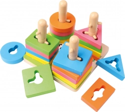 Lesena natikanka s oblikami 15 cm