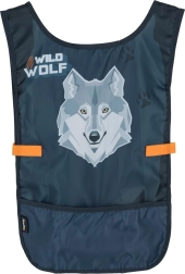 Otroški pončo-predpasnik z motivom volka