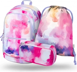 Šolski set Baagl Core Painting: nahrbtnik, peresnica in vrečka