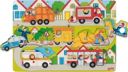 GOKI lesena vstavljanka - Na cesti