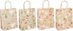 Božična darilna vrečka, velikost S (15 × 21 × 8 cm), 4 motivi