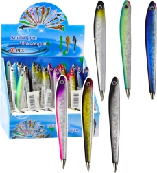 Kemični svinčnik v obliki ribe z modrim črnilom