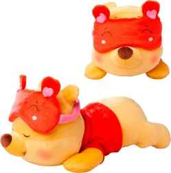 plišasti medvedek WINNIE THE POOH Snuglets 40 cm z masko za spanje