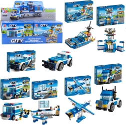 Policijska sestavljanka 8-v-1 – vozila, stavbe in helikopter (98–118 delov)