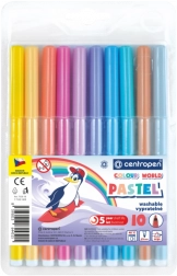 CENTROPEN pastelni flomastri, 10 barv