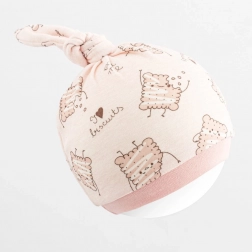 otroška bombažna kapica New Baby Biscuits rožnata