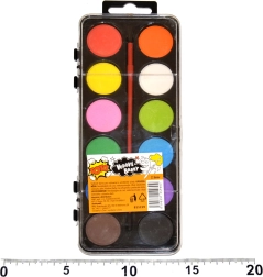 Akvarelne barve 12 barv s čopičem