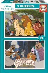 Educa Puzzle Disney Živali 2x48 kosov