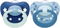 Dudl NUK Signature, silikonski, 6–18 mesecev, 2 kosa