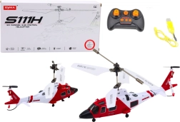 Daljinsko voden helikopter z žiroskopom Syma S111H rdeča