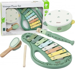 Lesena vintage komplet glasbenih instrumentov CLASSIC WORLD, 18m+