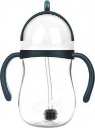 Čarobna steklenička s slamico z utežjo 280 ml bela