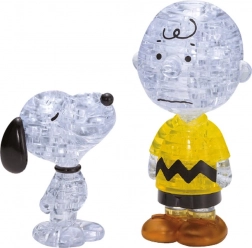 HCM KINZEL 3D kristalni puzzle Snoopy in Charlie Brown – 77 kosov