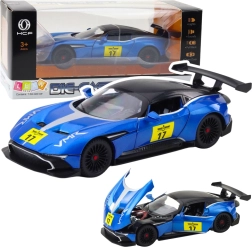 Kovinski športni avtomobil 1:22 Luči Zvoki Pogon Moder