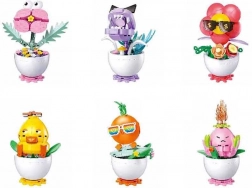 Sluban Flowers rastline v lončkih – kreativna sestavljanka 6 kosov