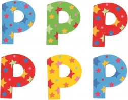 Lesena črka s zvezdicami