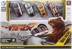 Izstrelitvena steza z dinozavrom in avtomobilčki