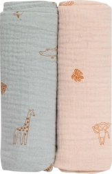 Bubaba Bio muslinaste plenice 2 kos – zelena in bež