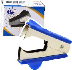 Kovinski odstranjevalec sponk modre barve