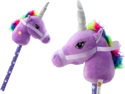Plišasta glava samoroga na palici Hobby Horse Unicorn Purple Sounds