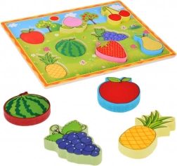 Lesena vstavljanka Sadje