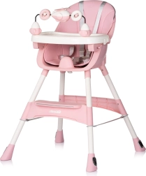Jedilni stolček Chipolino Avocado Powder pink