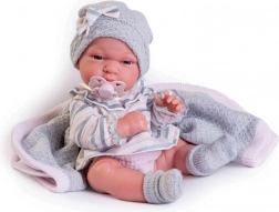 Realistična dojenčkova punčka z vabastelnim vinilnim telesom 33 cm ANTONIO JUAN