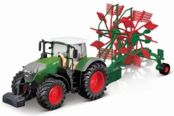 Bburago 10 cm kmetijski traktor na vztrajnik s prikolico Fendt 1050 Vario