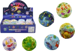 Svetleča žogica z izboklinami dinozavri 7 cm