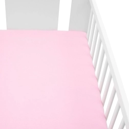Jersey fitted sheet for crib 120×60 pink NEW BABY