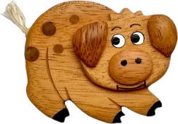 lesen magnetek prašič – ročno izdelana dekoracija za hladilnik