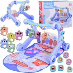 Izobraževalna podloga 3v1 s potiskanim vozičkom in glasbenim klavirčkom za dojenčke