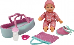 Mehka dojenčica s prenosno torbo 30 cm