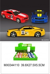 Kovinski športni avto z odpirajočimi se vrati in funkcijo navijanja