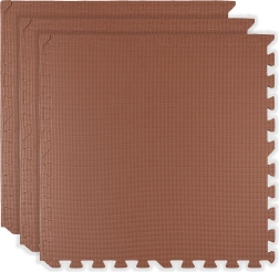 Pena podloga HUMBI 180 × 60 cm – velike vodoodporne puzzle, varne za otroke, 3 kosi, opečnata