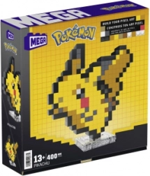 MEGA Pokémon Pikachu pixel art – gradbeni komplet 3D figurice
