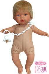 Realistična lutka Llorens Sasha z zvoki in mehkim telesom - 38 cm