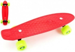Pennyboard 43 cm s kovinskimi osmi, nosilnost 60 kg – Rdeč