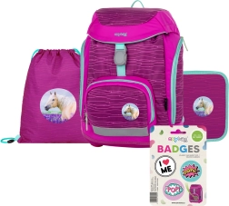 Šolski set OXY Sherpy Pink, 4-delni