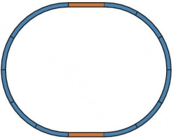 Piko komplet tirnic A – osnovni oval H0