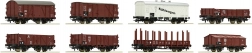 Roco osemdelni set tovornih vagonov DRG H0
