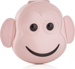 Plastic lunch box with monkey motif 15.5 × 18 × 9 cm
