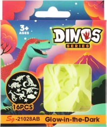 Svetleči samolepilni dinozavri – set 16 kos