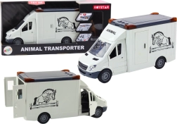 Avtotransporter za konje z odpirajočimi vrati ter svetlobnimi in zvočnimi efekti, bel