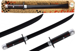 Samurajski meč na baterije z zvokom, črn