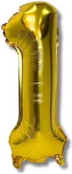 Foil Balloon Number 1 40 cm – Gold