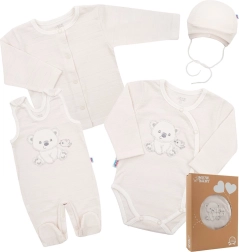 Dojenčki komplet za porodnišnico New Baby Sweet Bear bež 56 (0–3 m)
