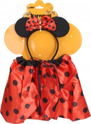 Pustni komplet miška s pikami rdeča