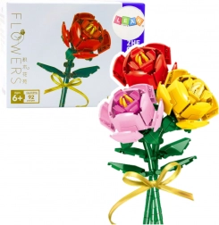 Konstrukcijska sestavljanka vrtnice z mašno – 92 kosov