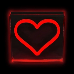 LED neonska lučka srce rdeče 2Kids Toys